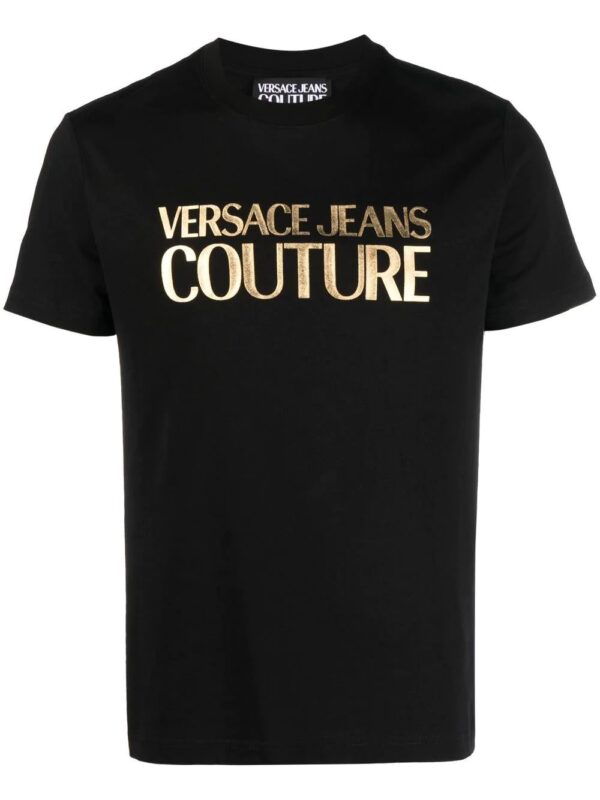 Versace Jeans Couture  foil logo-print cotton T-shirt