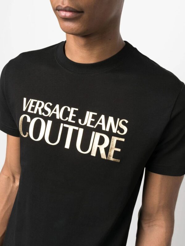 Versace Jeans Couture  foil logo-print cotton T-shirt - Image 4