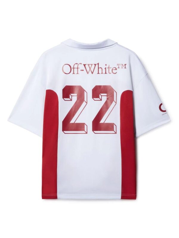 Off-White  logo-print football T-shirt - Image 2