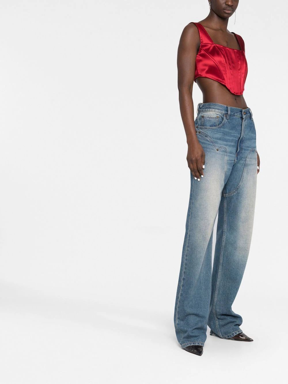 Dolce & Gabbana lattice-strap corset top - Image 4