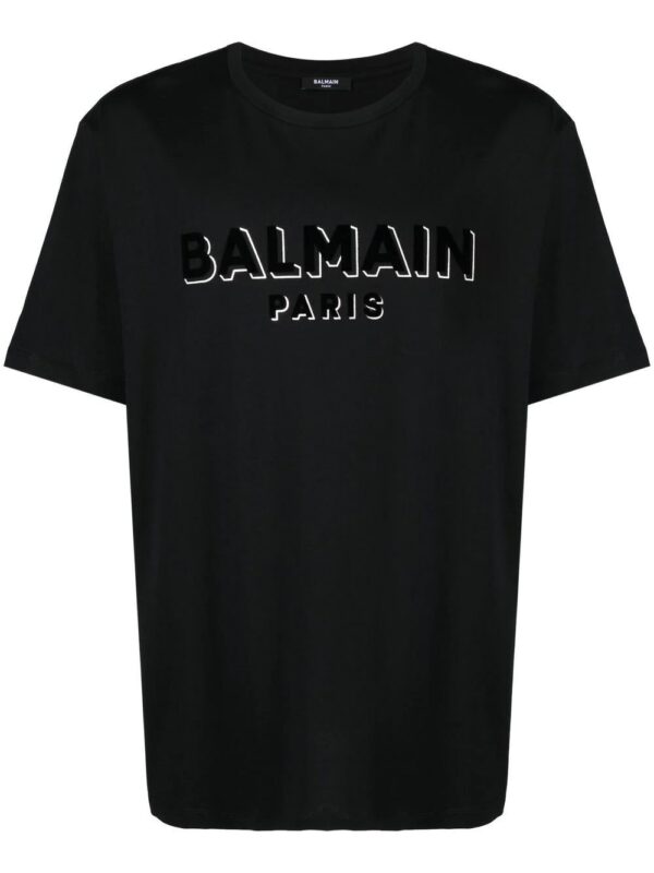 Balmain  logo-patch T-shirt