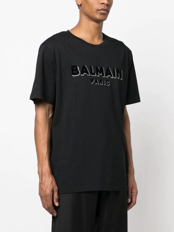 Balmain  logo-patch T-shirt - Image 3