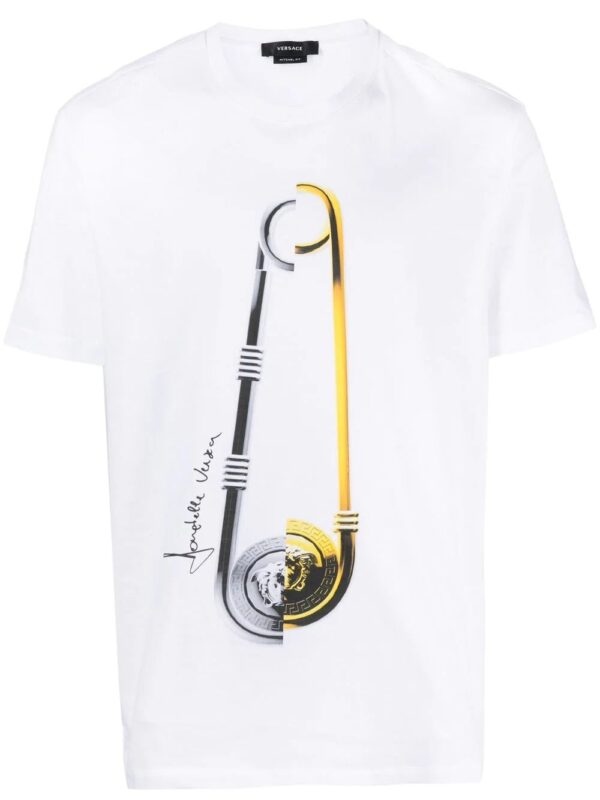 Versace  Safety Pin logo-print T-shirt