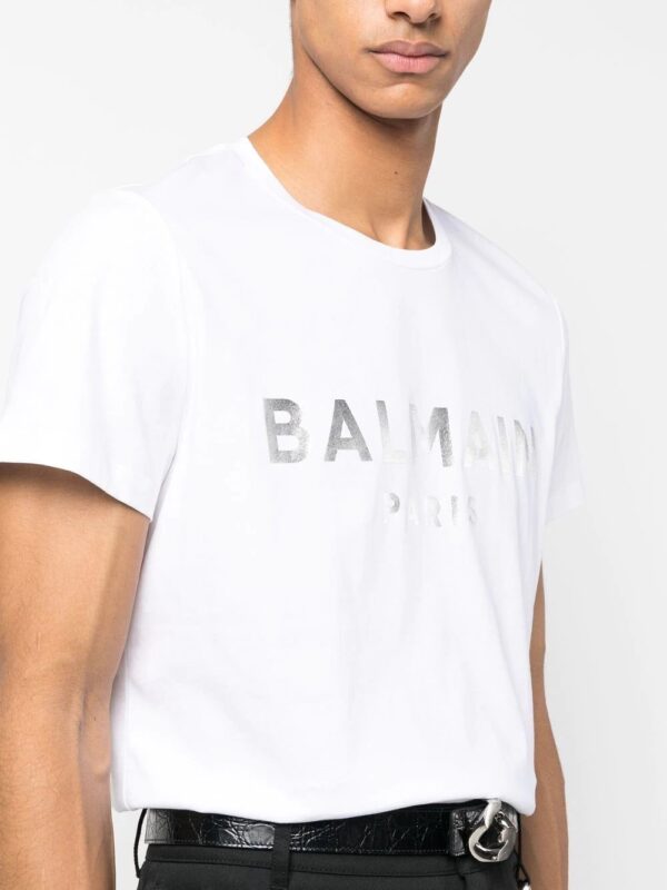 Balmain  logo-print detail T-shirt - Image 4