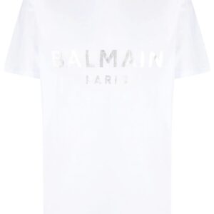 Balmain  logo-print detail T-shirt