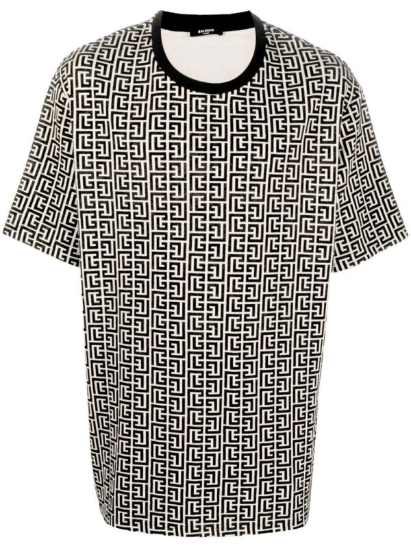 Balmain  all-over monogram-print T-shirt