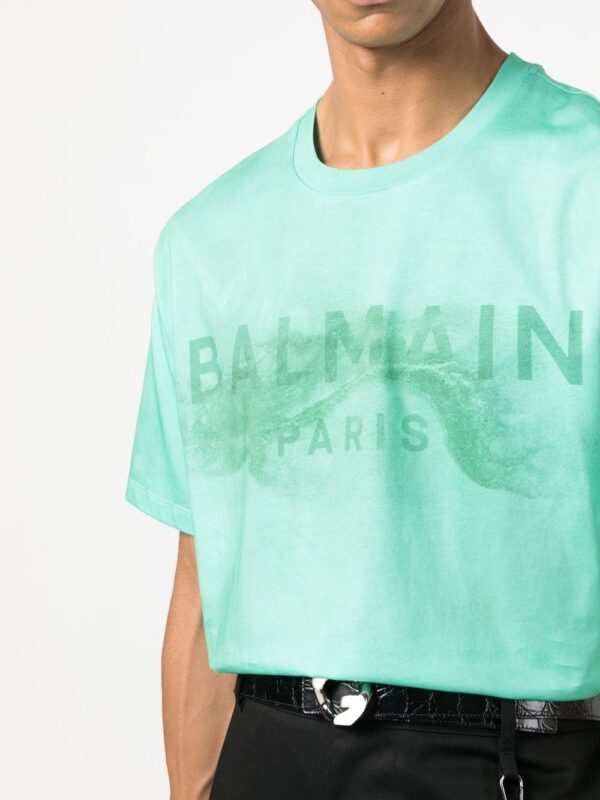 Balmain  logo-print detail T-shirt - Image 4