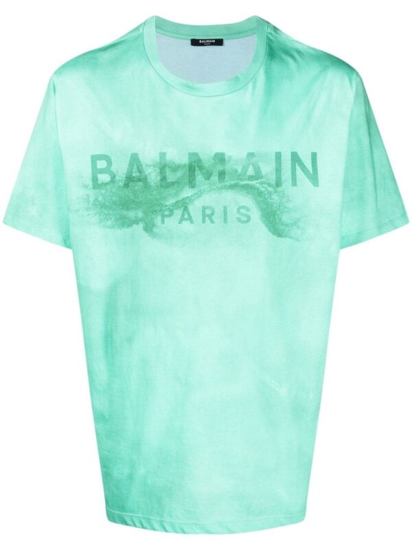 Balmain  logo-print detail T-shirt