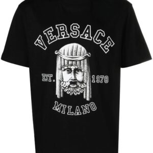 Versace logo-print detail T-shirt