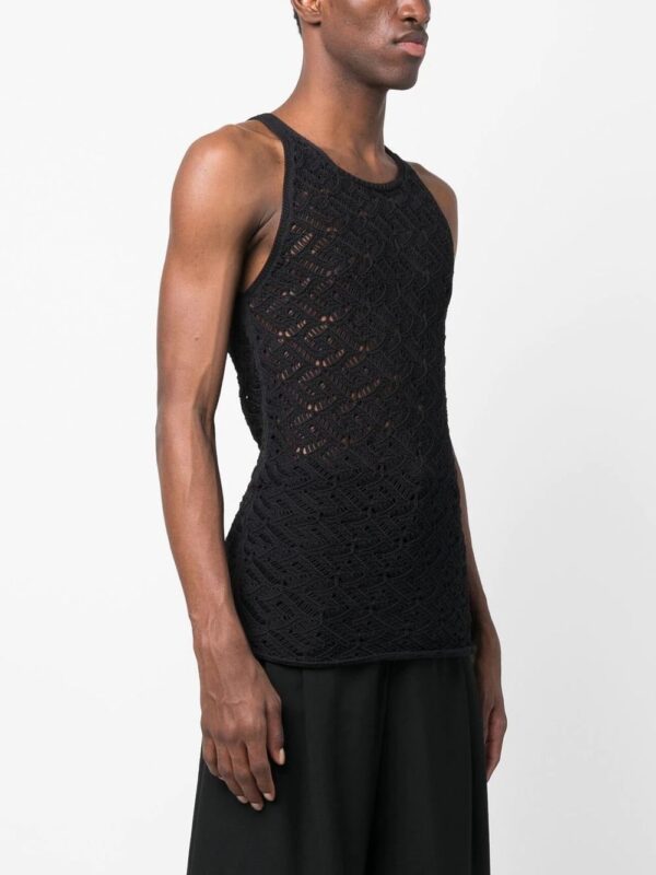 Versace  perforated monogram-pattern tank top - Image 2