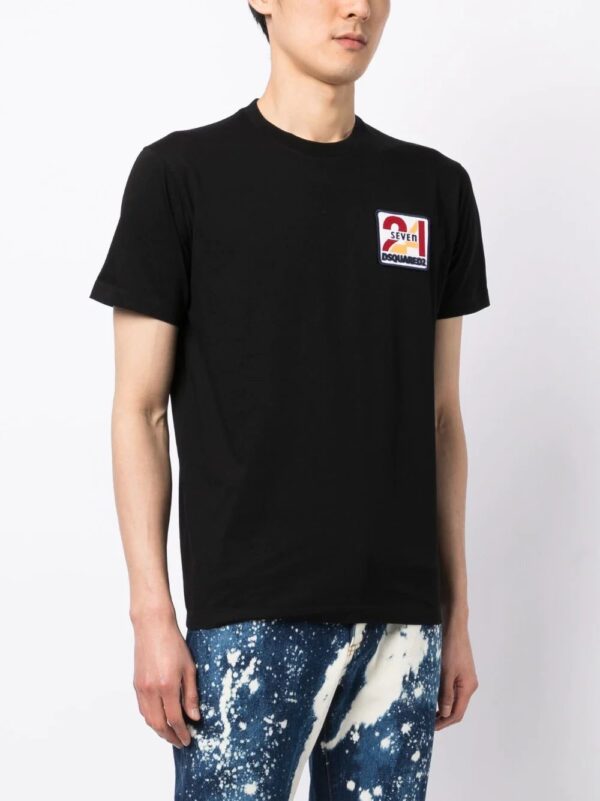Dsquared2  logo-patch cotton T-shirt - Image 3