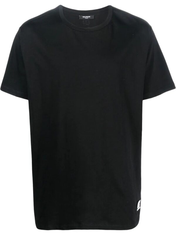 Balmain  logo-patch crew-neck T-shirt