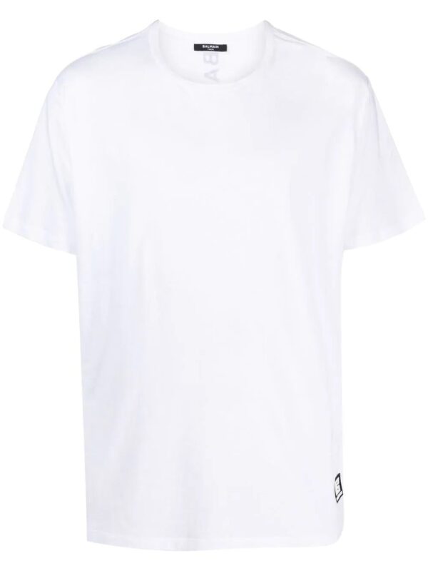 Balmain  logo-patch crew-neck T-shirt