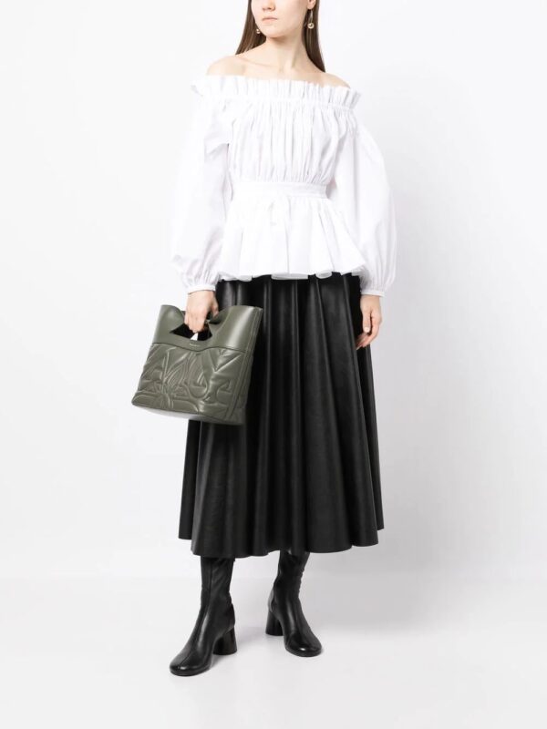 Alexander McQueen  off-shoulder cotton blouse - Image 2