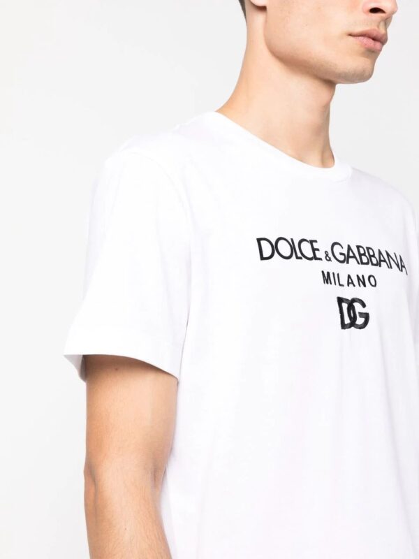 Dolce & Gabbana  DG Essentials logo-embroidered T-shirt - Image 4