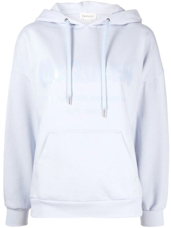 Alexander McQueen  logo-print drawstring hoodie