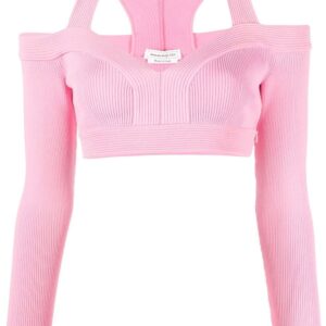 Alexander McQueen cut-out cropped top