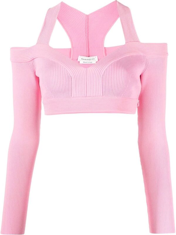 Alexander McQueen  cut-out cropped top
