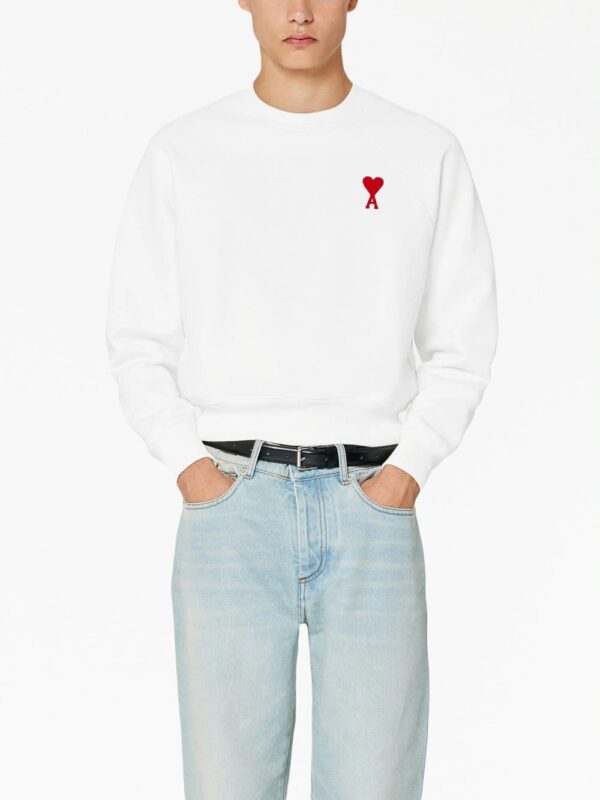 AMI Paris  Ami de Coeur crew neck sweatshirt - Image 4