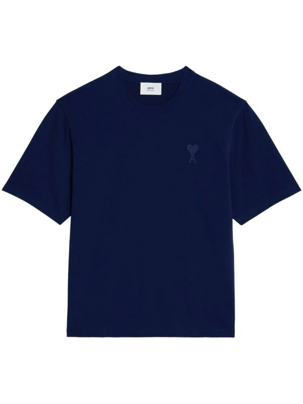 AMI Paris  logo-stamp organic-cotton T-shirt