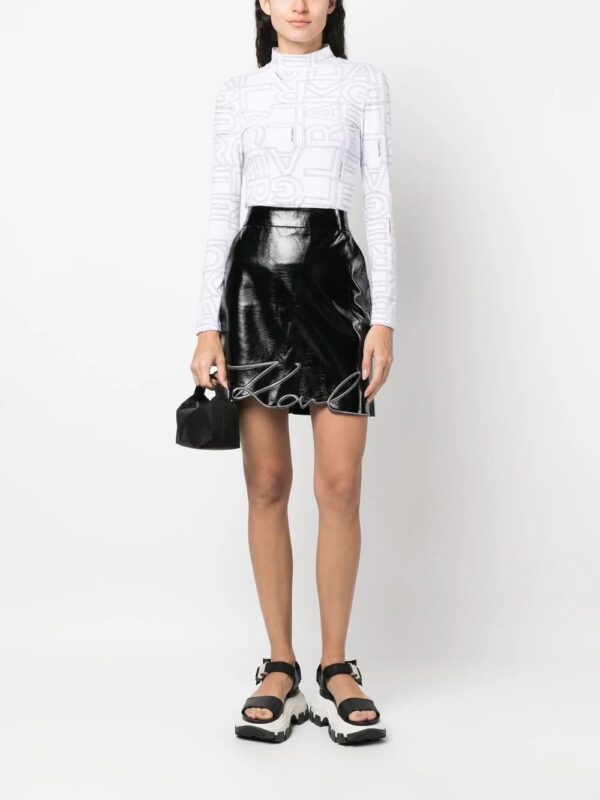 Karl Lagerfeld  logo-print high-neck T-shirt - Image 2