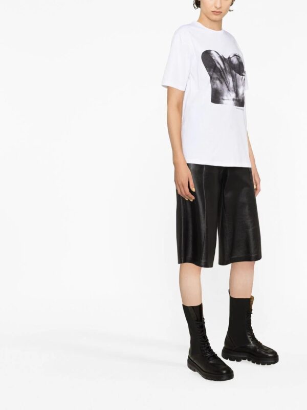 Alexander McQueen  corset-print cotton T-shirt - Image 4