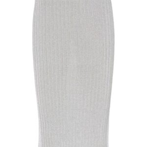 Miu Miu  Lamé metallic midi skirt