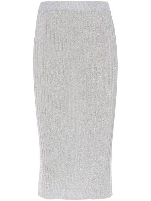 Miu Miu  Lamé metallic midi skirt
