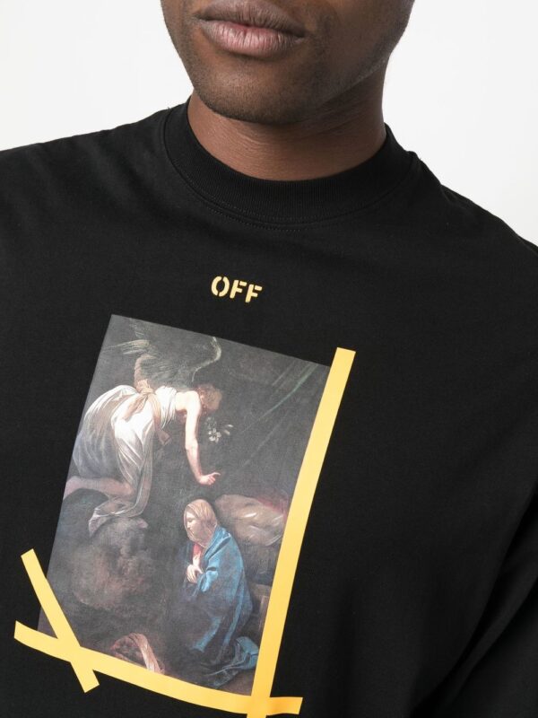 Off-White  painting-print long-sleeve T-shirt - Image 4