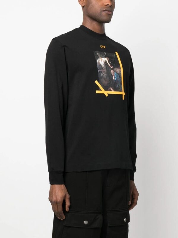 Off-White  painting-print long-sleeve T-shirt - Image 3