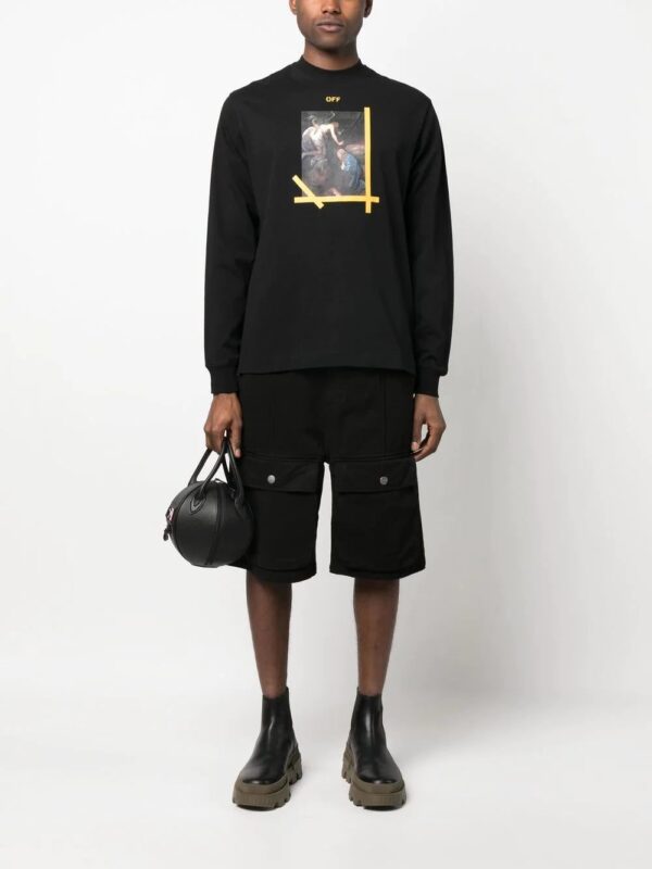 Off-White  painting-print long-sleeve T-shirt - Image 2