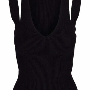 Alexander McQueen cut-out detail ribbed-knit top