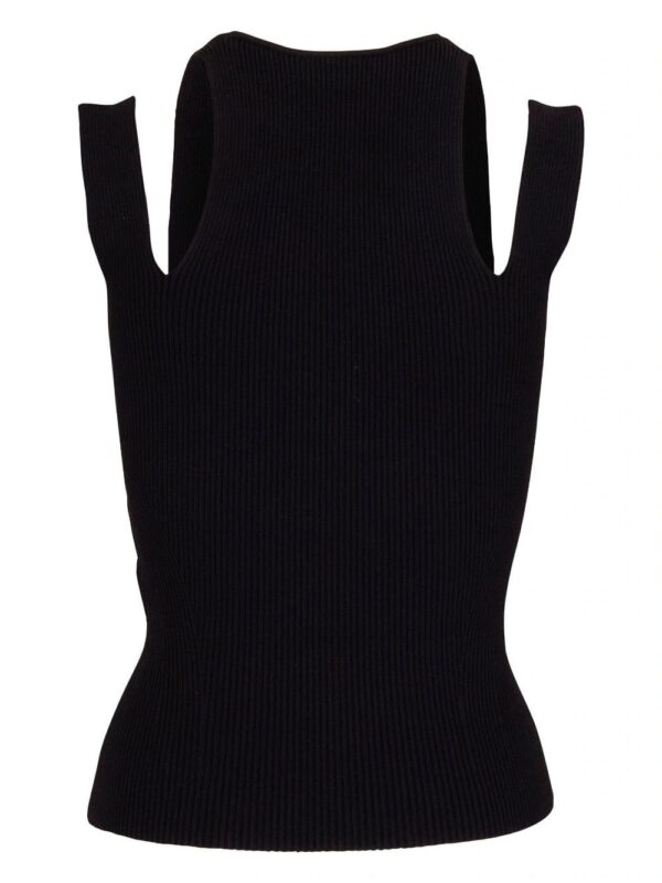 Alexander McQueen  cut-out detail ribbed-knit top - Image 2