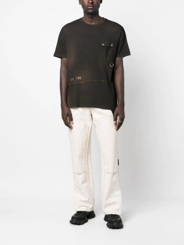 Balmain  logo-print asymmetric T-shirt - Image 2