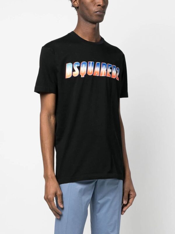 DSQUARED2  glitter logo-print T-shirt - Image 3