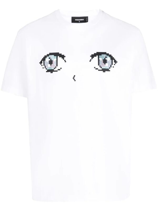Dsquared2  pixel eye-print T-shirt