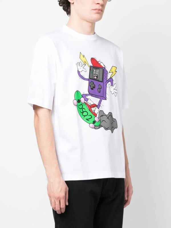 Dsquared2  cartoon-print short-sleeve T-shirt - Image 3