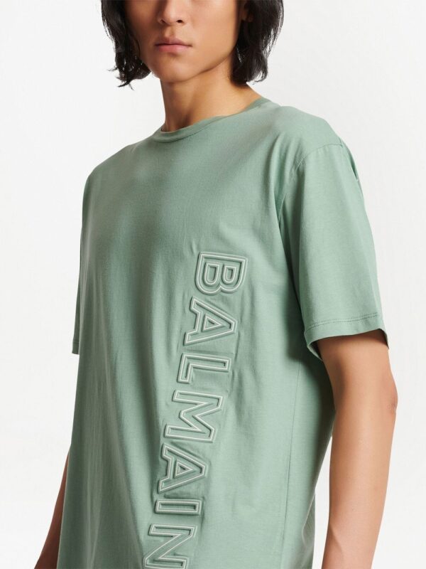 Balmain  logo-embossed cotton T-shirt - Image 4