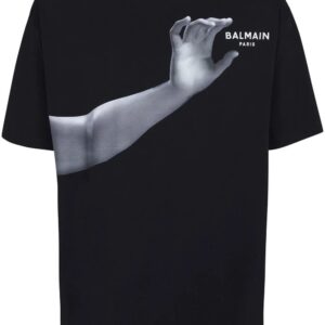 Balmain graphic-print cotton T-shirt