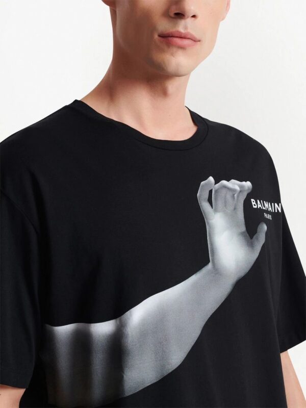 Balmain  graphic-print cotton T-shirt - Image 4