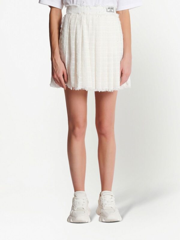 Balmain  pleated tweed miniskirt - Image 4