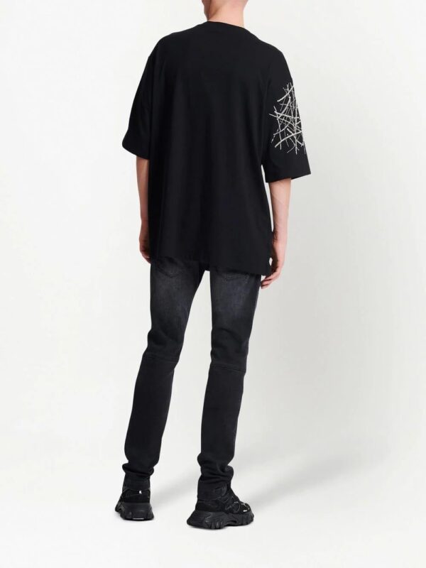 Balmain  crystal-embellished cotton T-shirt - Image 3
