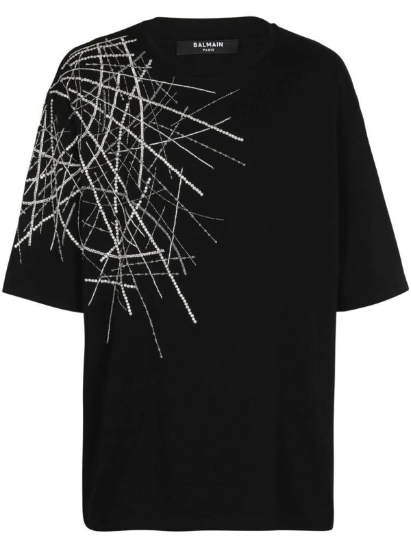Balmain  crystal-embellished cotton T-shirt