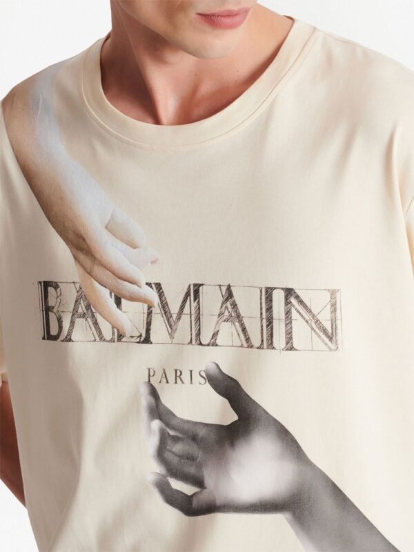 Balmain  statue-print cotton T-shirt - Image 4