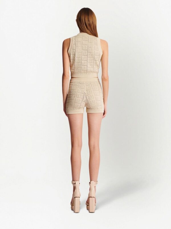 Balmain monogram knitted crop top - Image 4