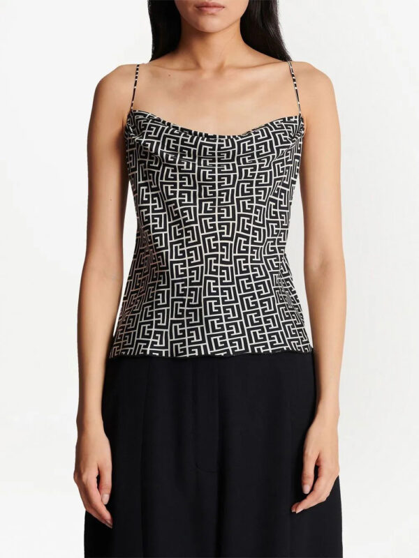 Balmain  monogram print camisole top - Image 4
