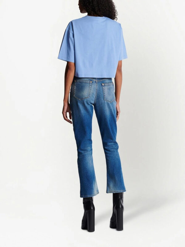 Balmain  logo-print cropped T-shirt - Image 3