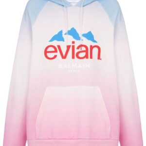 Balmain x Evian gradient-effect oversized hoodie