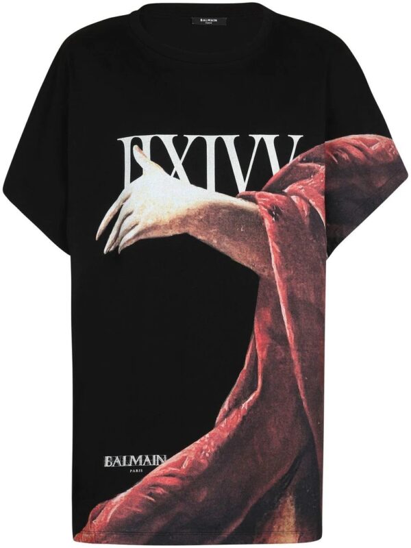 Balmain  graphic-print cotton T-shirt