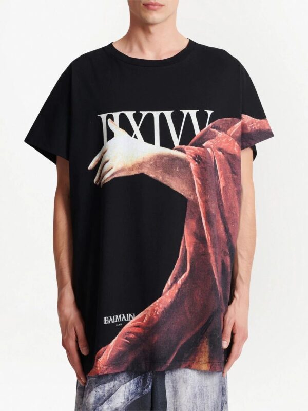Balmain  graphic-print cotton T-shirt - Image 4